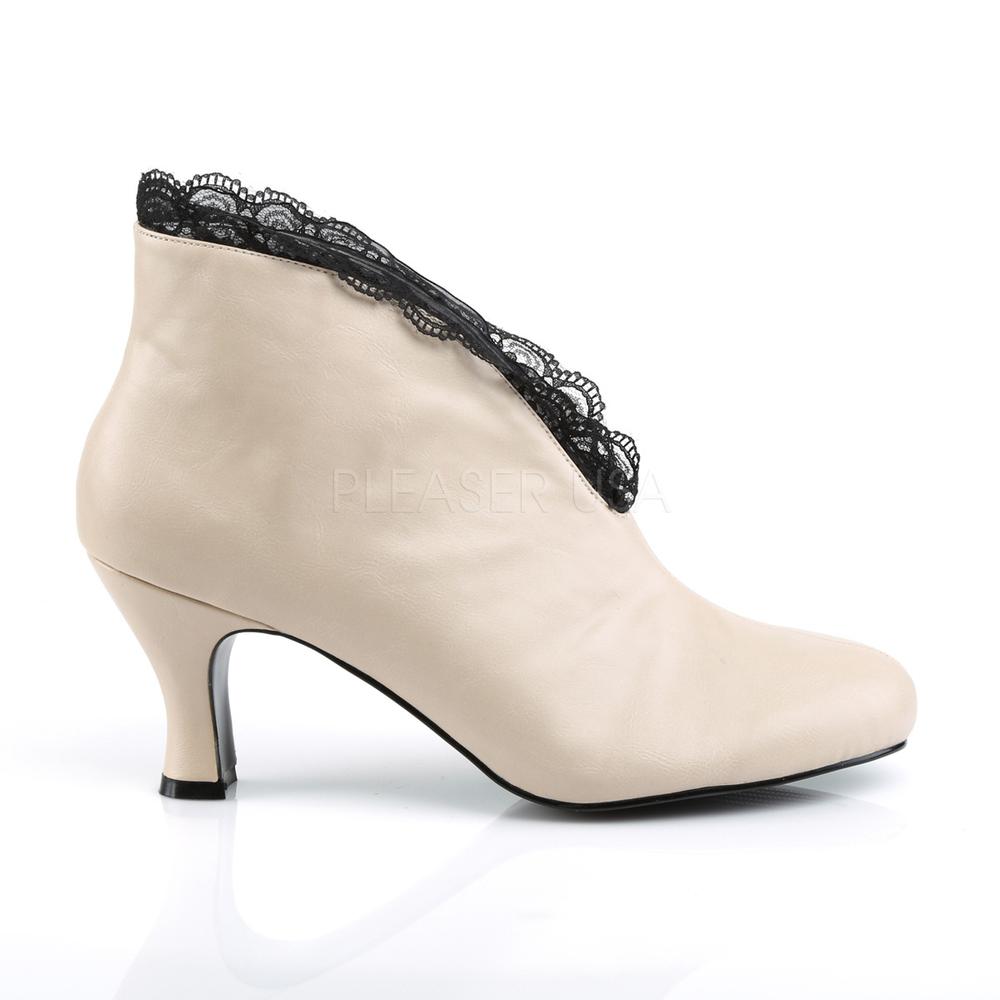 Pleaser Pink Label - Jenna-105 Stiefelette - Creme